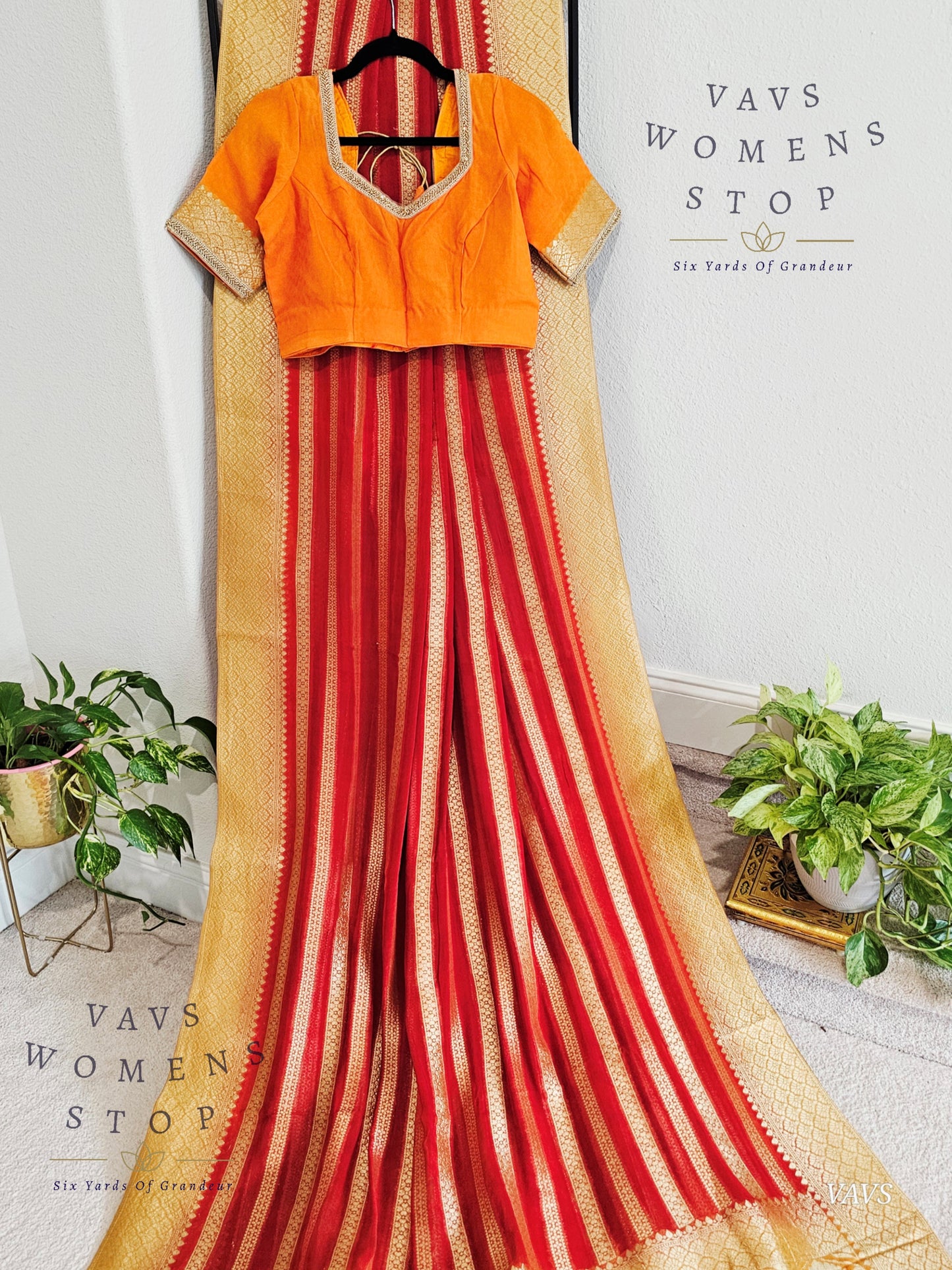 Pure Khadi Georgette Saree - Blouse