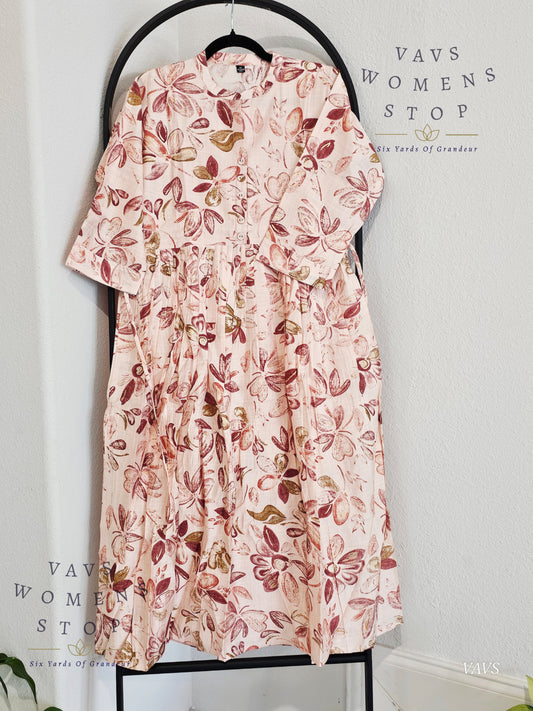 Soft Silk Cotton Kurthi/Frock - XL