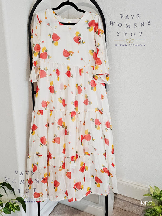 Readymade Soft Georgette Frock - M