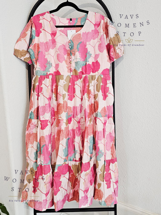 Soft Silk Cotton Kurthi/Frock - XL