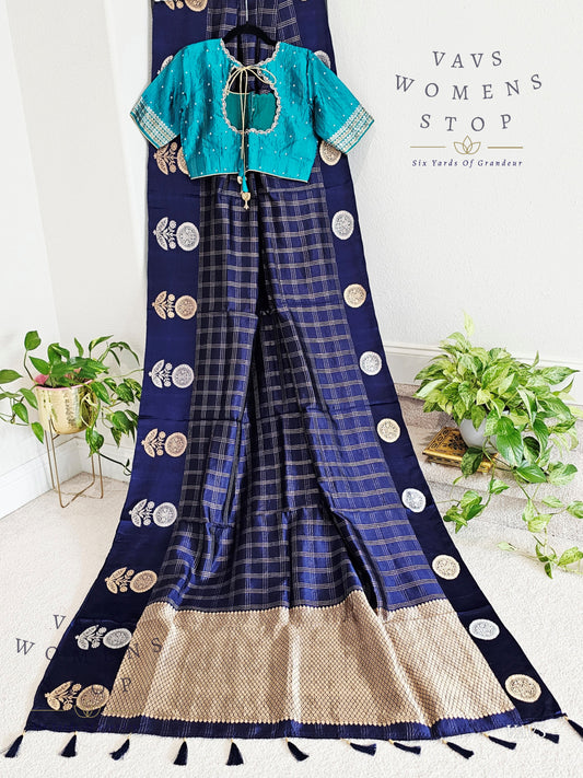 Classy Pure Mango Silk Saree - Maggam Blouse