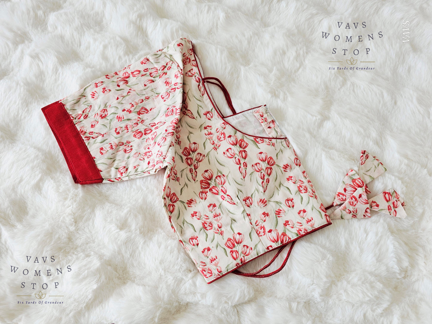 Floral Print Cotton Blouse