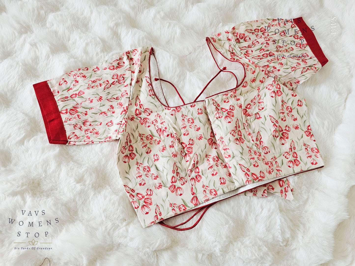 Floral Print Cotton Blouse