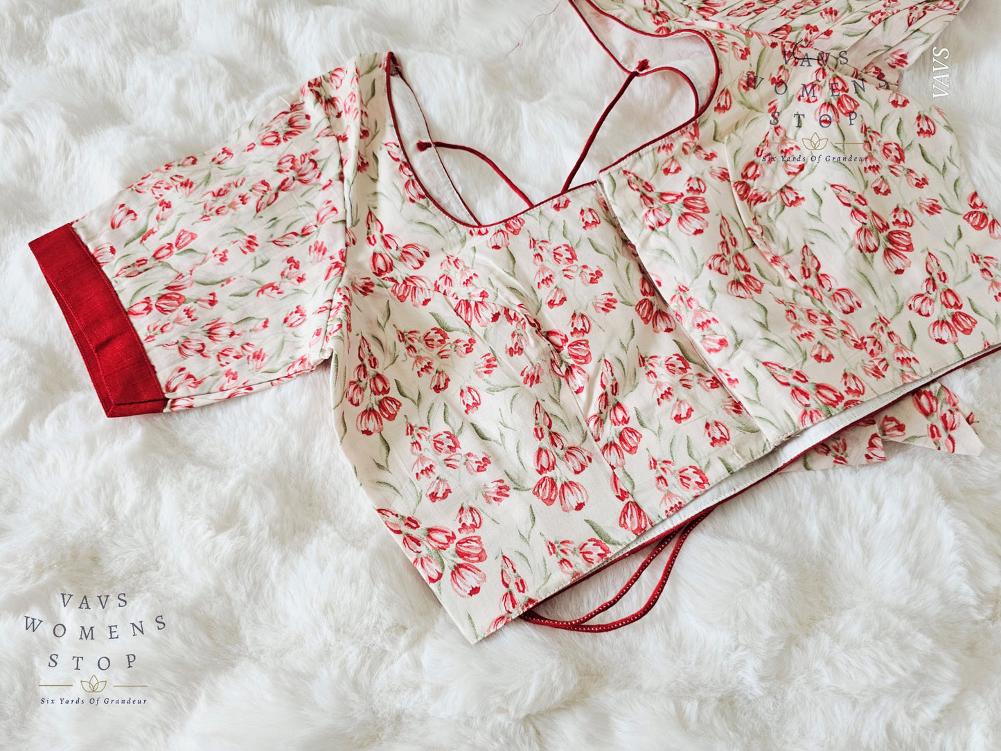 Floral Print Cotton Blouse