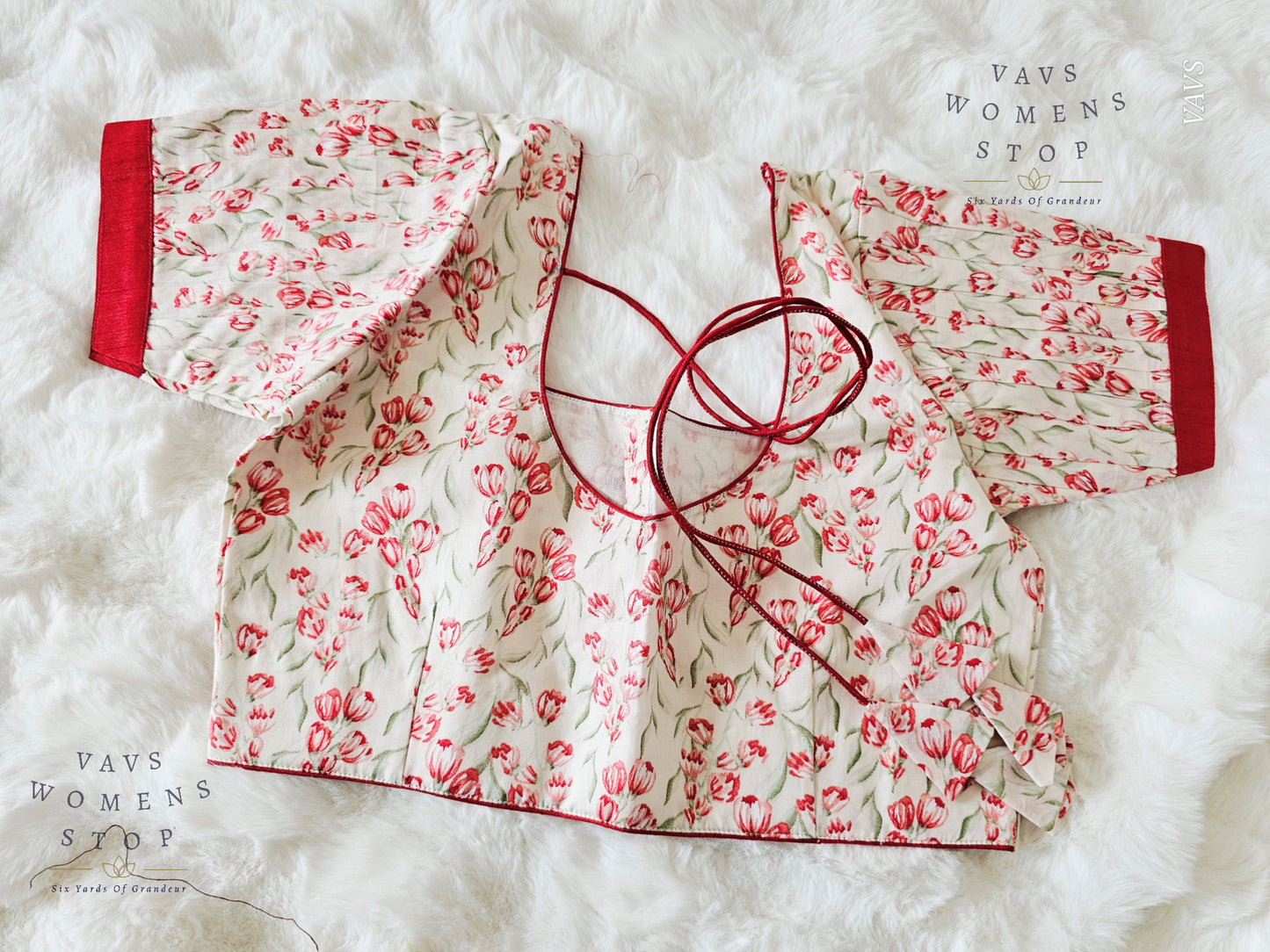 Floral Print Cotton Blouse