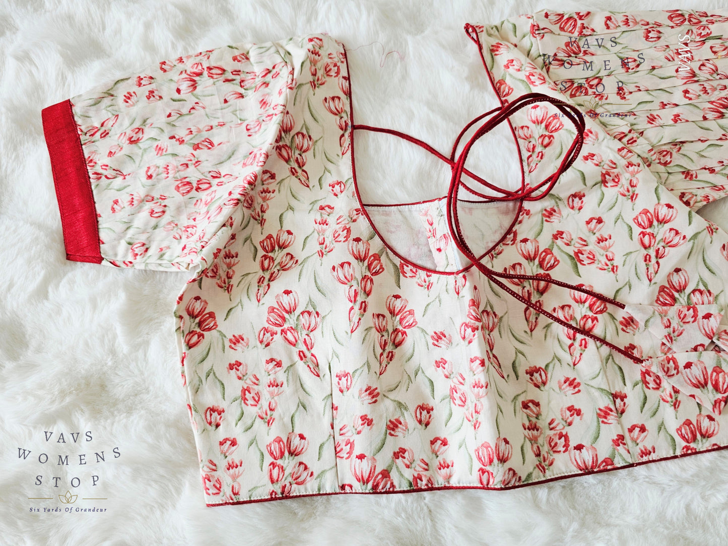 Floral Print Cotton Blouse