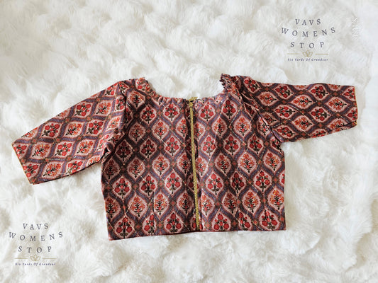 Linen Cotton Floral Prints Blouse