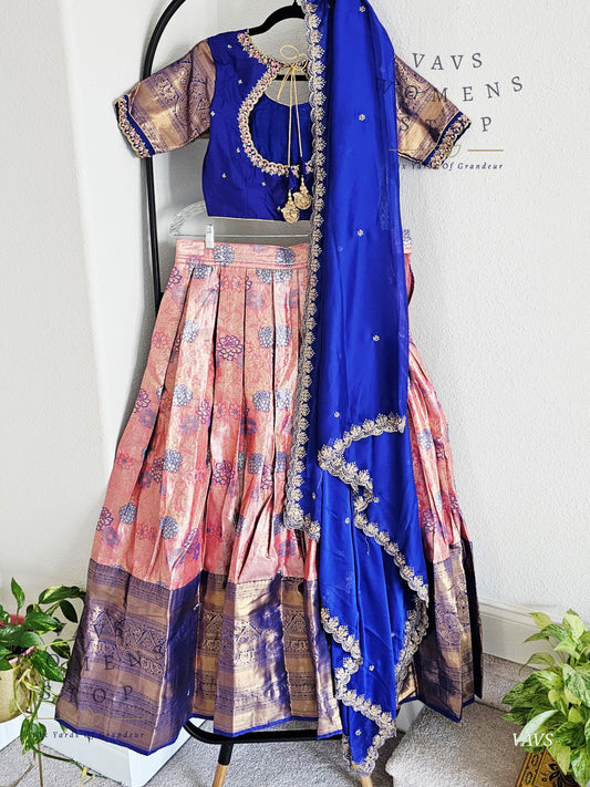 Semi Kanchi Half Saree Set