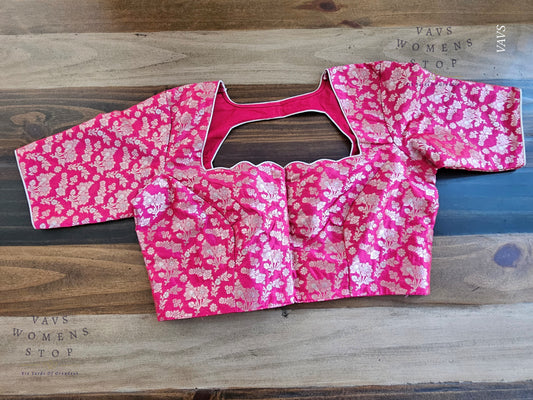 Pink Benarasi Designer Blouse