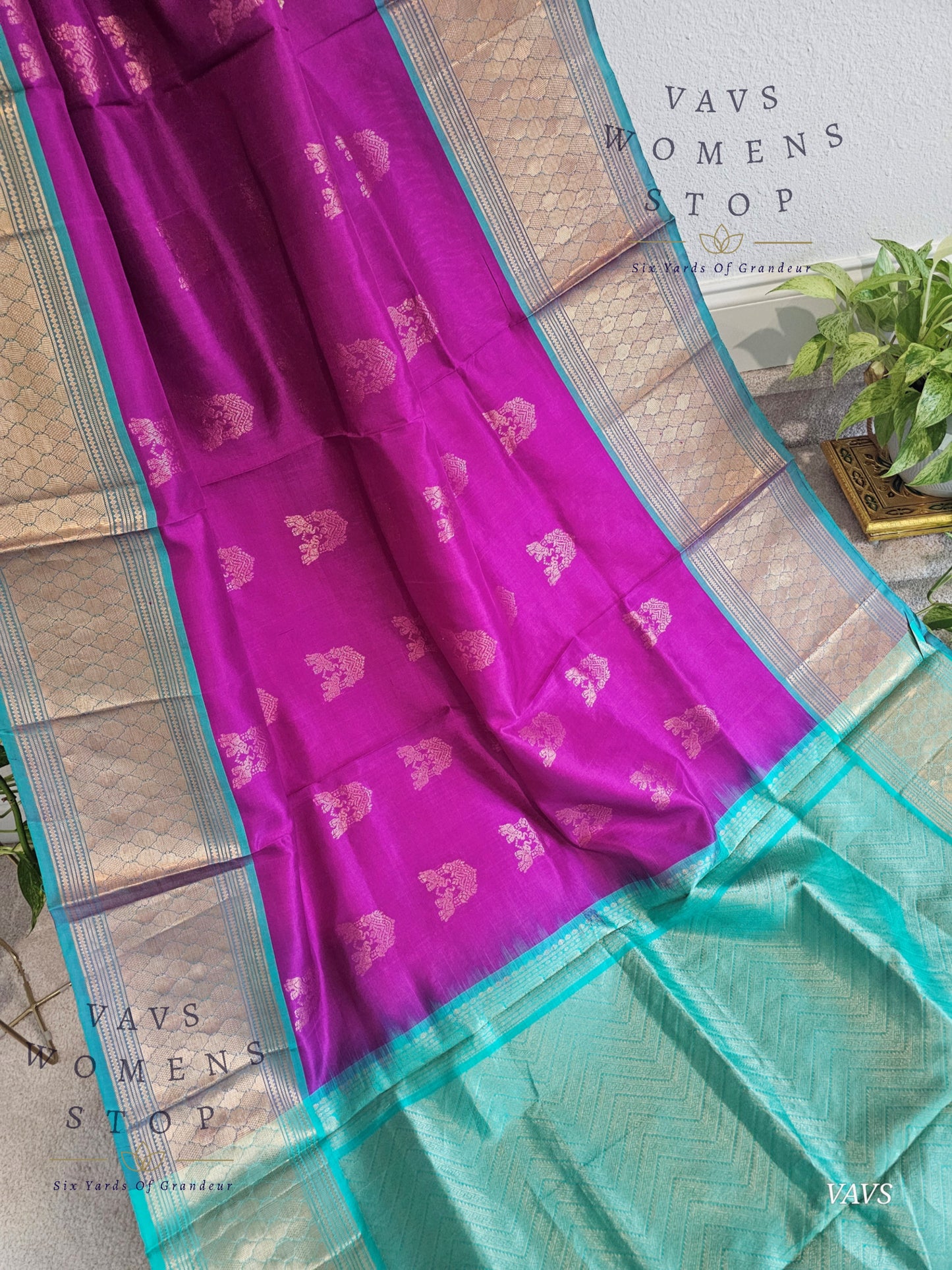 Authentic Pure Silk by Silk Handloom Saree – Maggam Blouse, Wedding & Festive Wear – Ready to Ship from Prosper, Texas USA