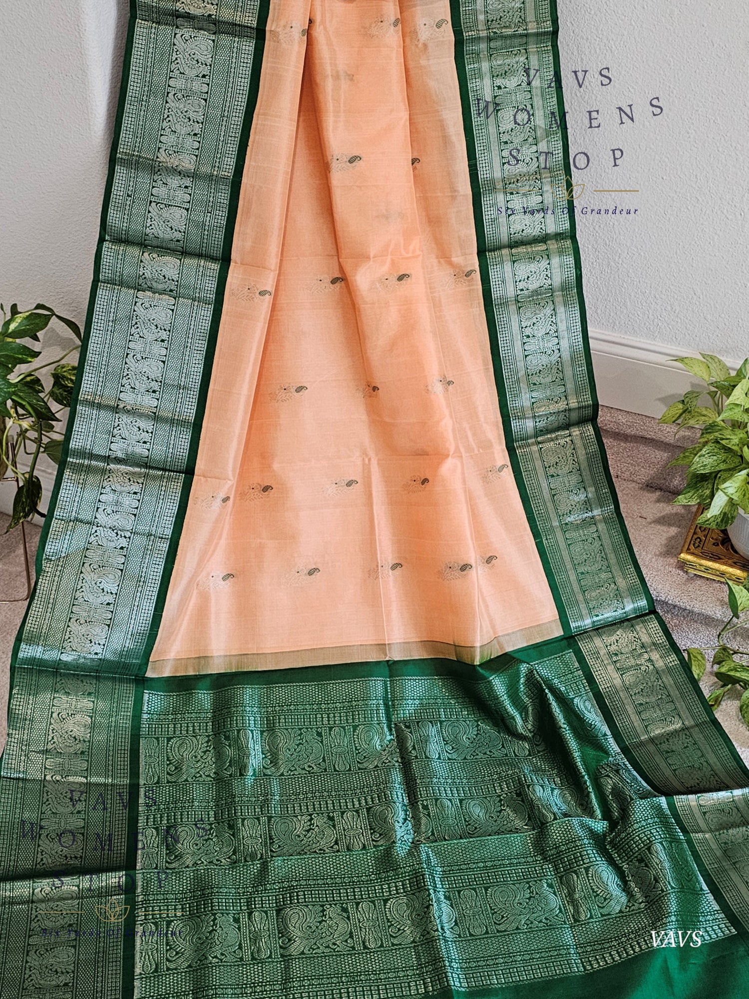 Authentic Pure Silk by Silk Handloom Saree – Maggam Blouse, Wedding & Festive Wear – Ready to Ship from Prosper, Texas USA