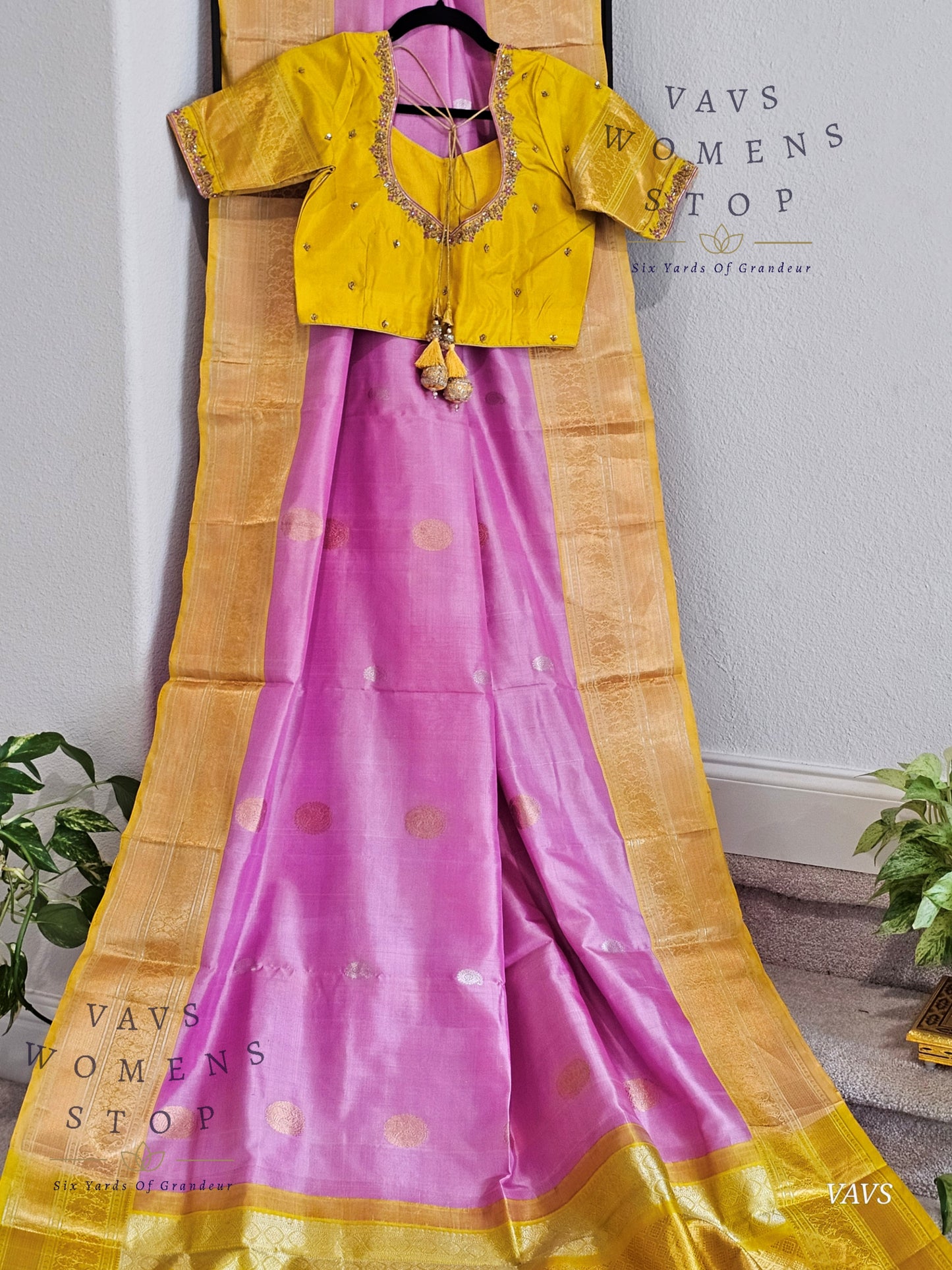 Authentic Pure Silk by Silk Handloom Saree – Maggam Blouse, Wedding & Festive Wear – Ready to Ship from Prosper, Texas USA