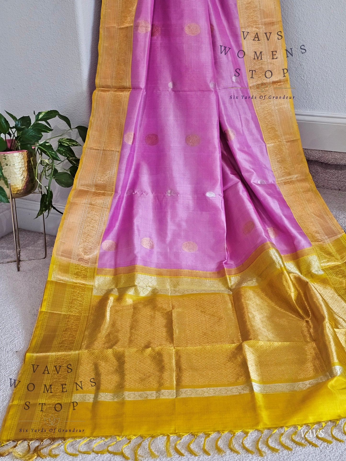 Authentic Pure Silk by Silk Handloom Saree – Maggam Blouse, Wedding & Festive Wear – Ready to Ship from Prosper, Texas USA