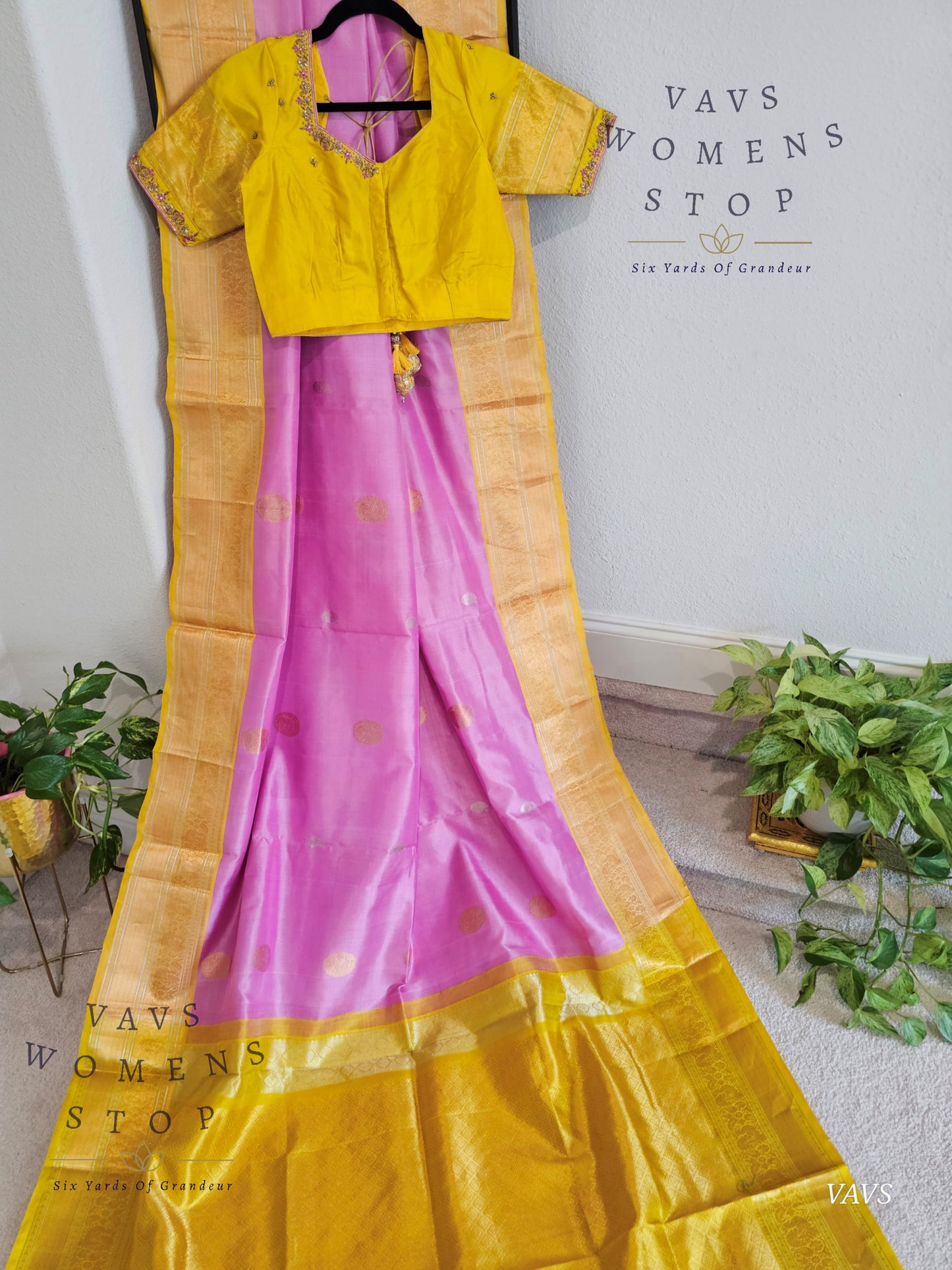 Authentic Pure Silk by Silk Handloom Saree – Maggam Blouse, Wedding & Festive Wear – Ready to Ship from Prosper, Texas USA
