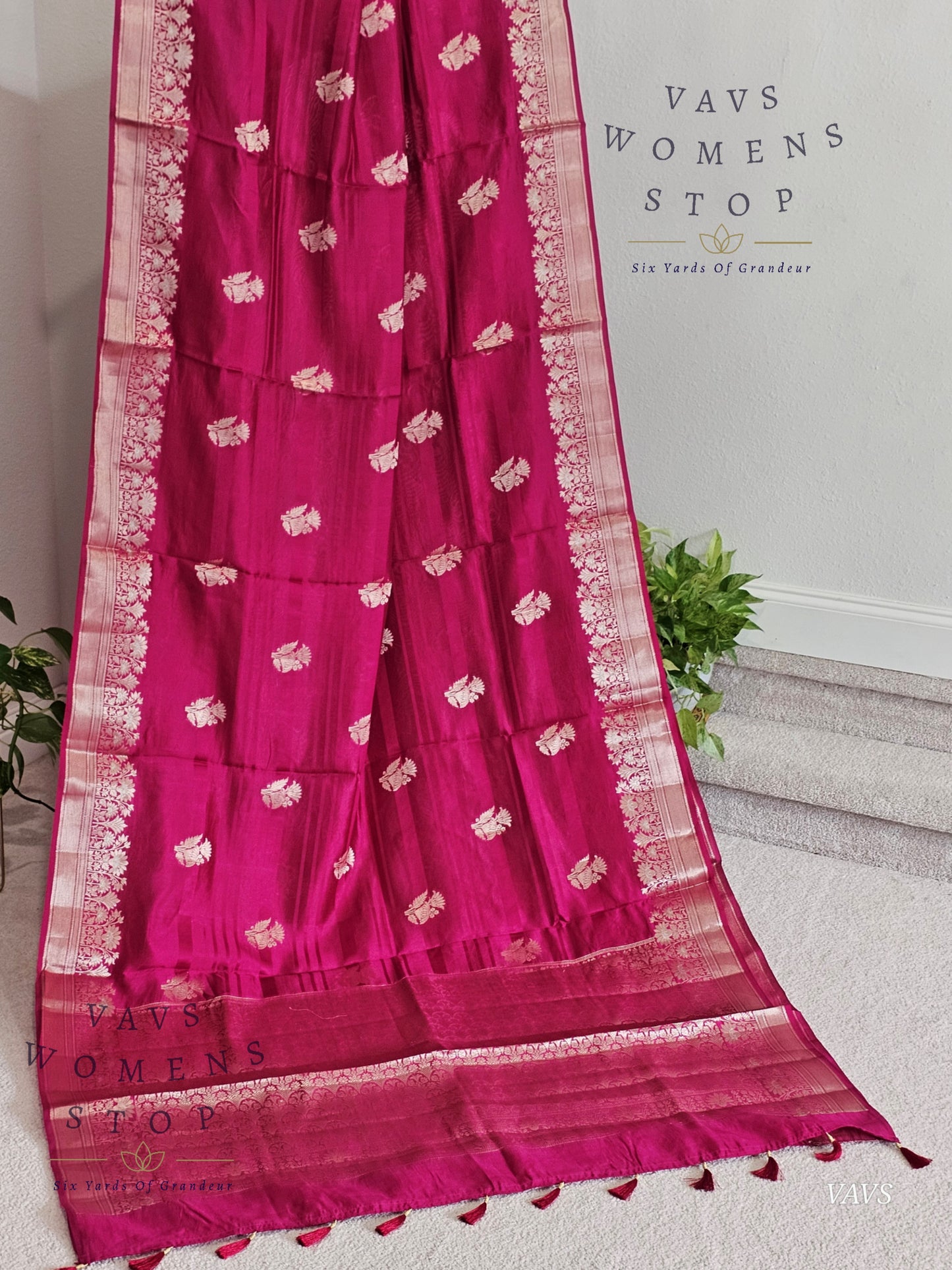 Pink Shade Pure Raw Mango Benarasi Silk Saree with Blouse – Elegant Wedding & Festive Wear – Ready to Ship