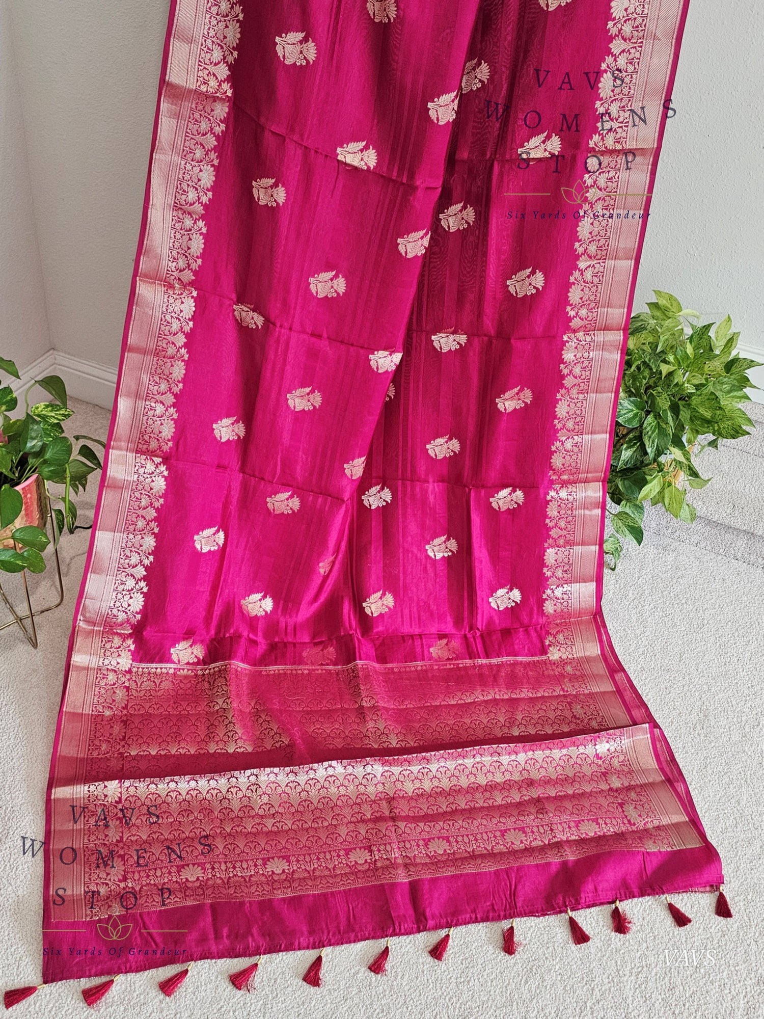 Pink Shade Pure Raw Mango Benarasi Silk Saree with Blouse – Elegant Wedding & Festive Wear – Ready to Ship