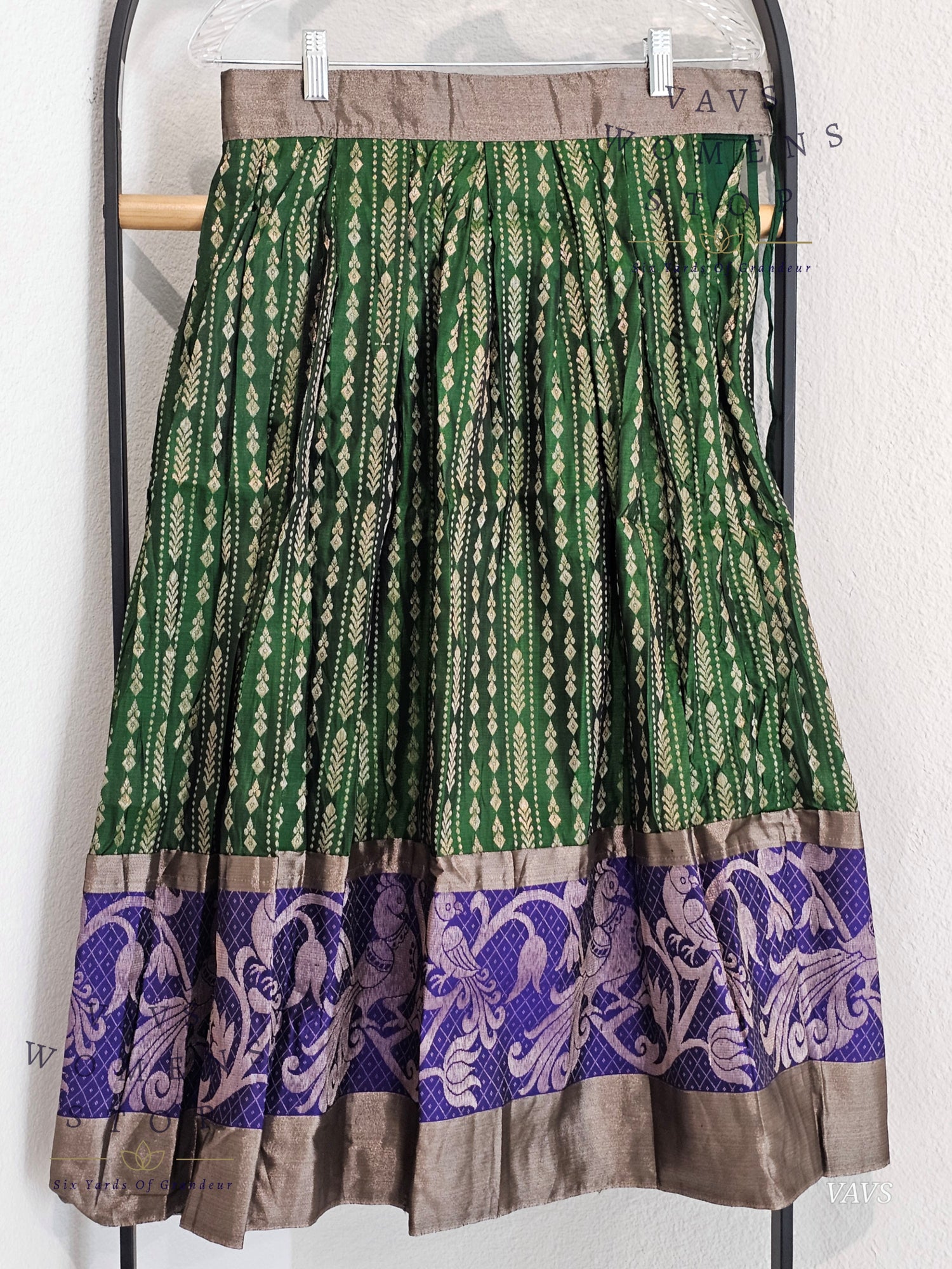 Shop beautiful Semi Kanchi Pattu Silk Lehenga Set for Girls, perfect traditional Pavadai for ages 7–8. Ideal for festivals, weddings, and special occasions. Ready to ship from the USA.