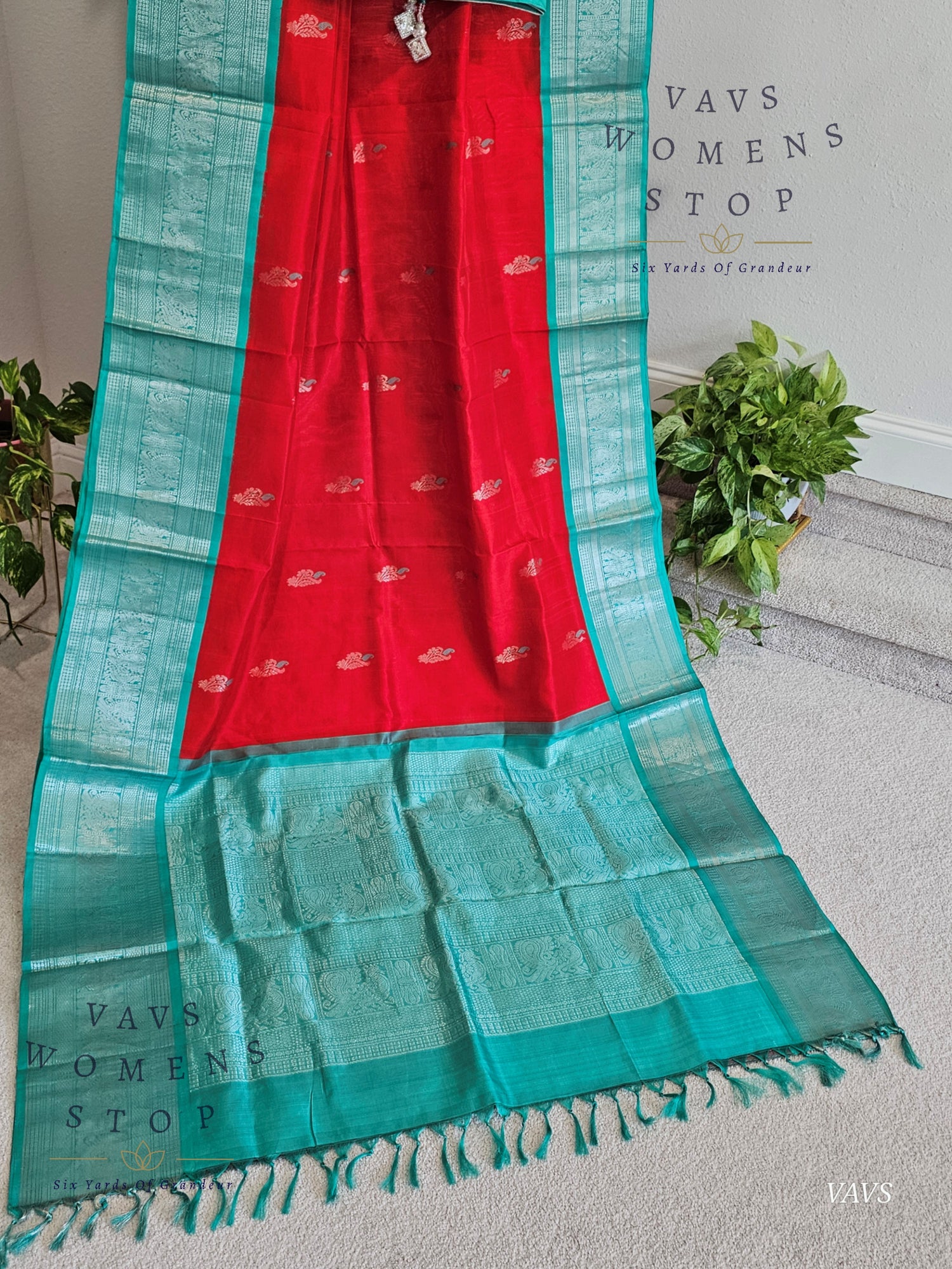 Authentic Pure Silk by Silk Handloom Saree – Maggam Blouse, Wedding & Festive Wear – Ready to Ship from Prosper, Texas USA