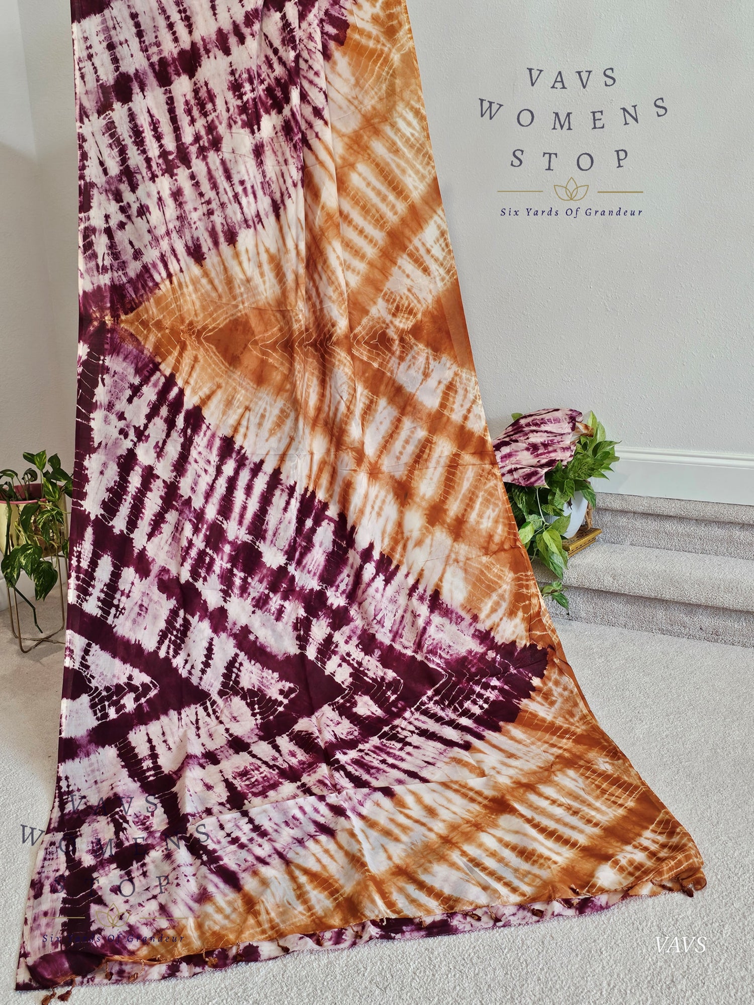 Tie & Dye Shibori Soft Mul Chanderi Silk Cotton Saree with Blouse – Elegant Ethnic & Festive Wear