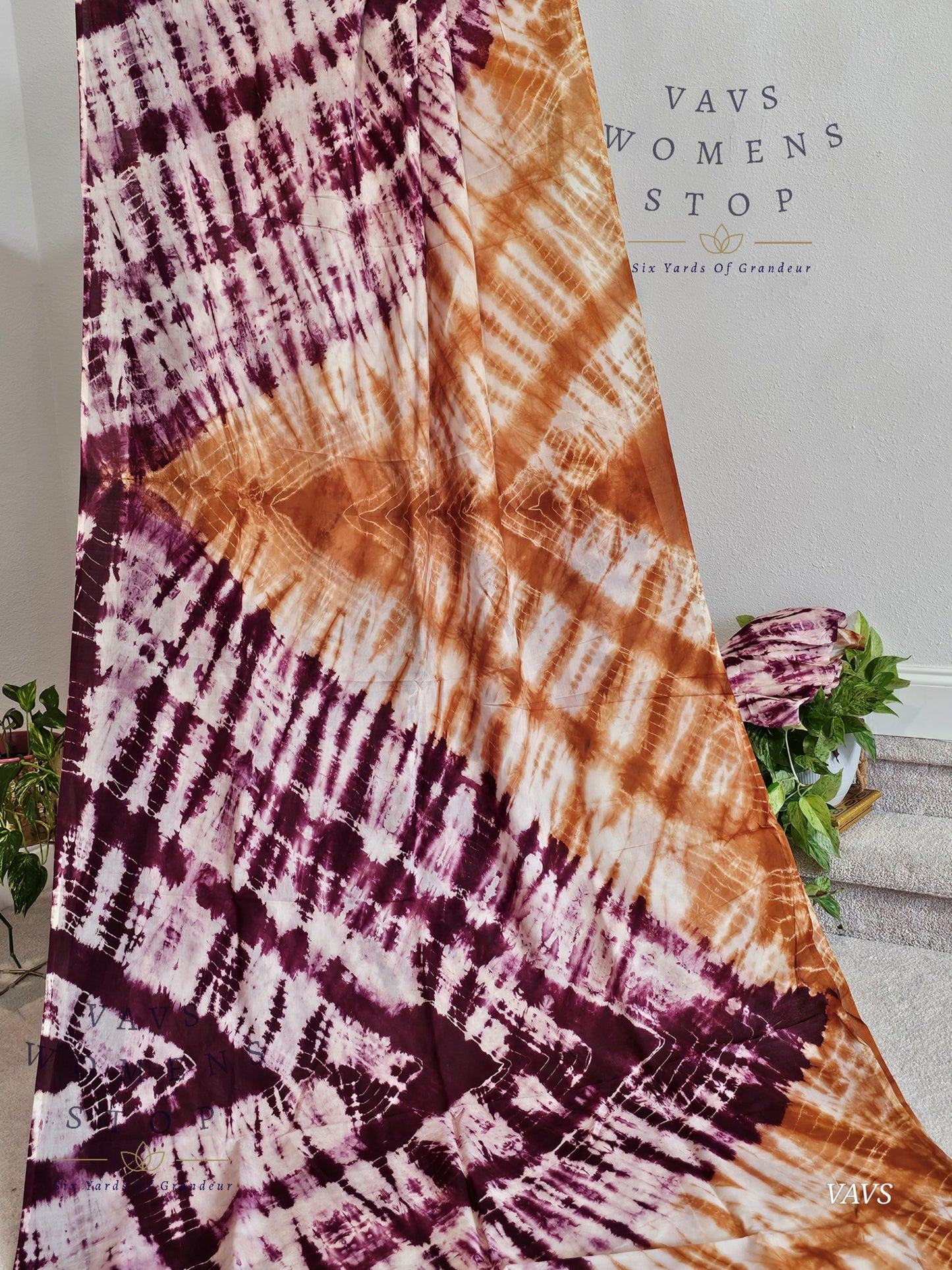 Tie & Dye Shibori Soft Mul Chanderi Silk Cotton Saree with Blouse – Elegant Ethnic & Festive Wear
