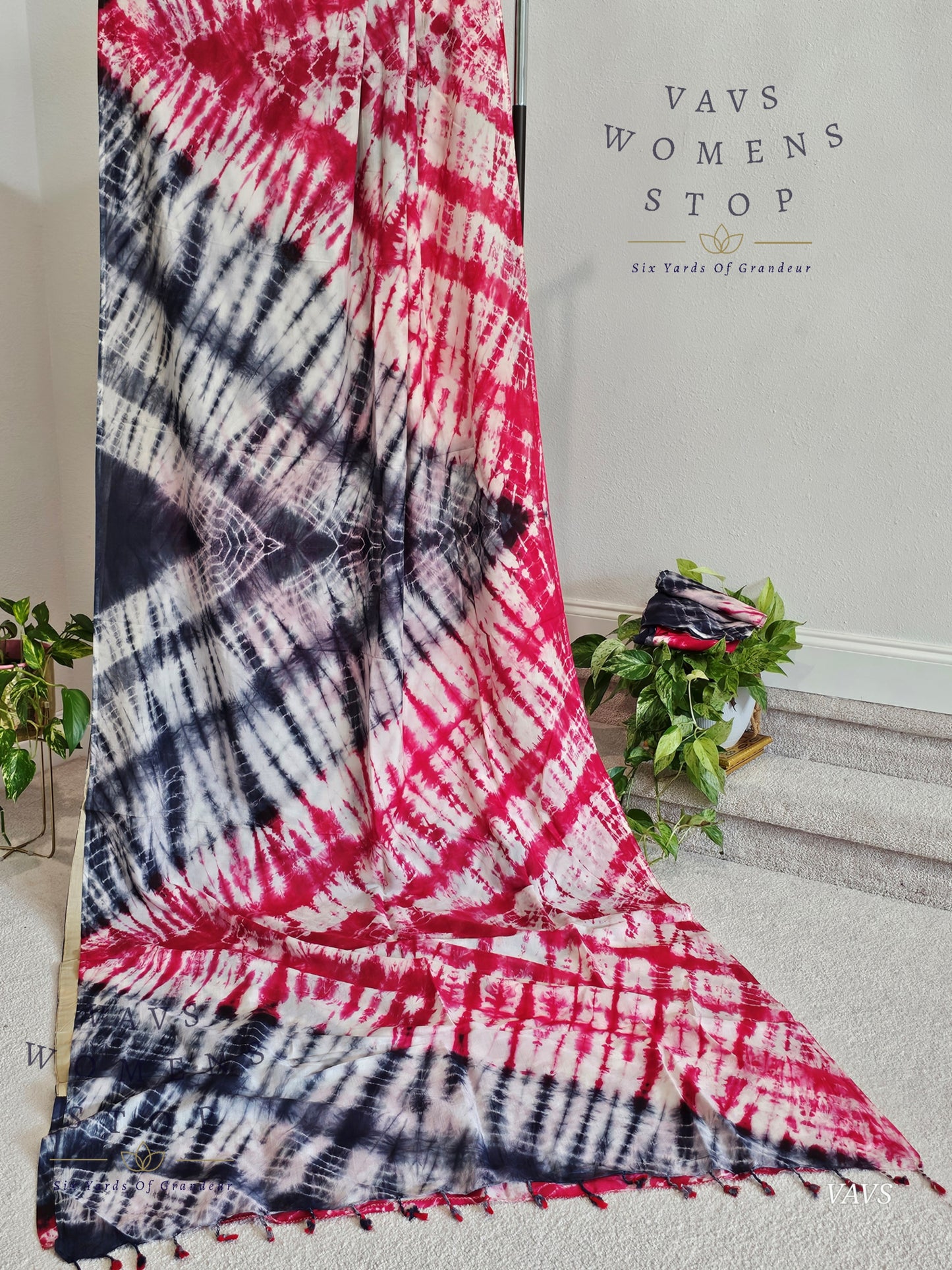 Tie & Dye Shibori Soft Mul Chanderi Silk Cotton Saree with Blouse – Elegant Ethnic & Festive Wear