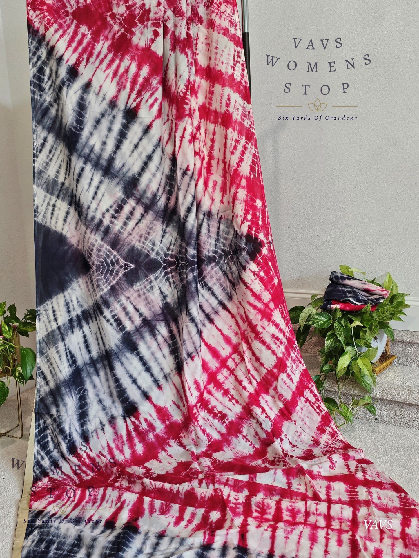 Tie & Dye Shibori Soft Mul Chanderi Silk Cotton Saree with Blouse – Elegant Ethnic & Festive Wear