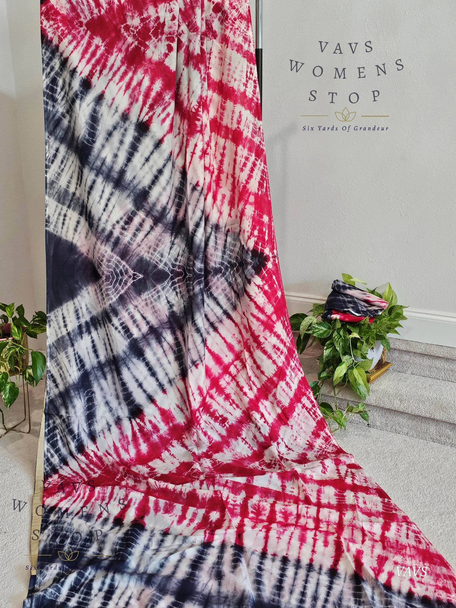 Tie & Dye Shibori Soft Mul Chanderi Silk Cotton Saree with Blouse – Elegant Ethnic & Festive Wear