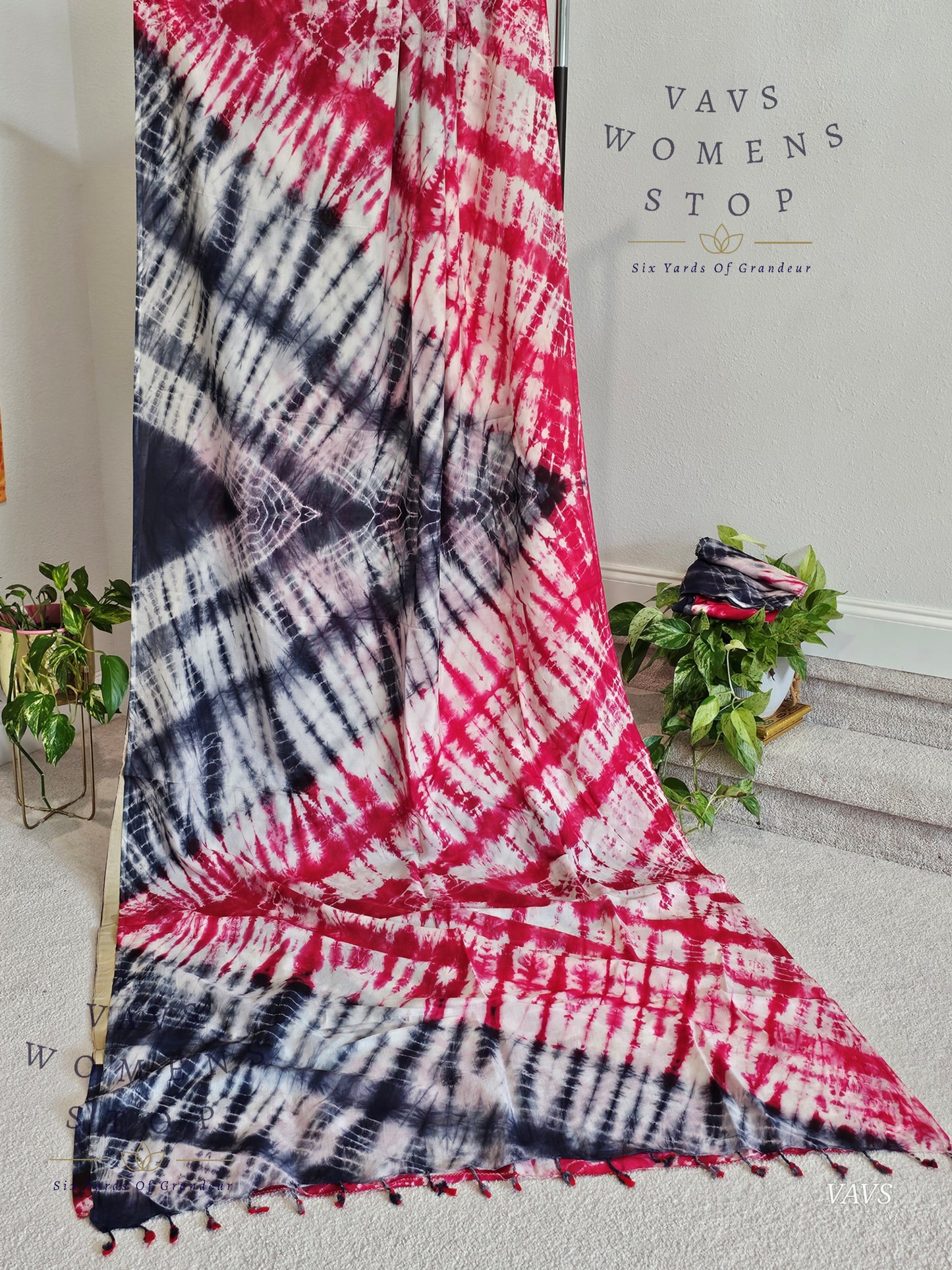 Tie & Dye Shibori Soft Mul Chanderi Silk Cotton Saree with Blouse – Elegant Ethnic & Festive Wear