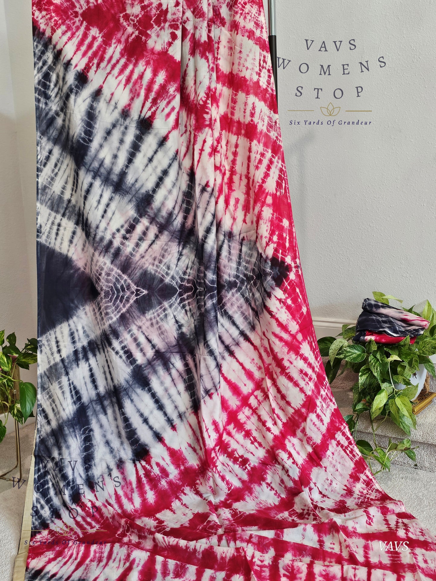Tie & Dye Shibori Soft Mul Chanderi Silk Cotton Saree with Blouse – Elegant Ethnic & Festive Wear