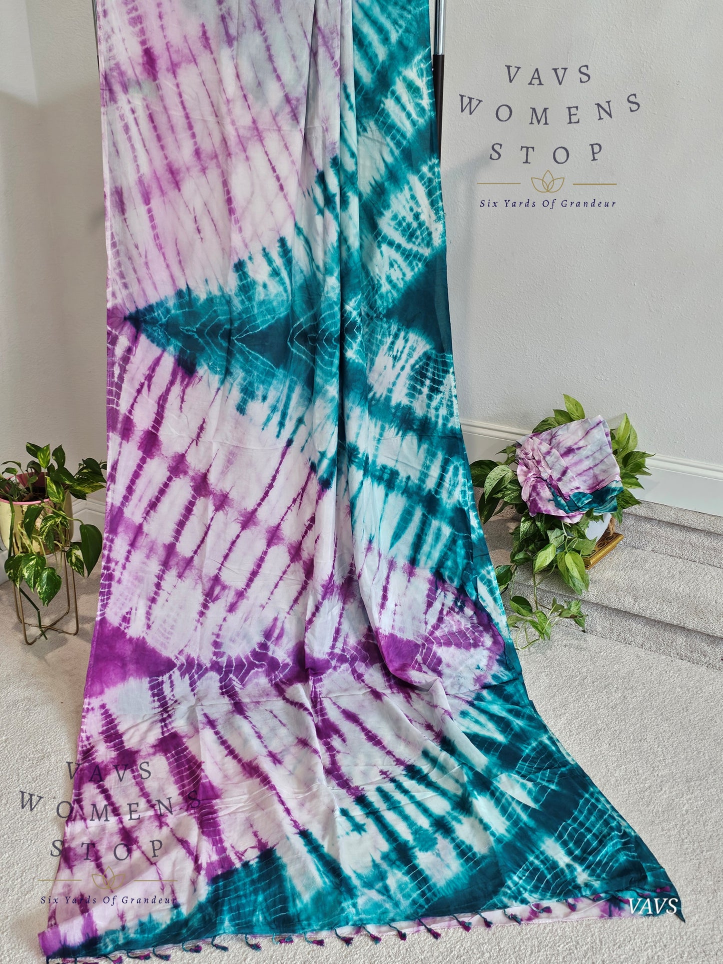 Tie & Dye Shibori Soft Mul Chanderi Silk Cotton Saree with Blouse – Elegant Ethnic & Festive Wear