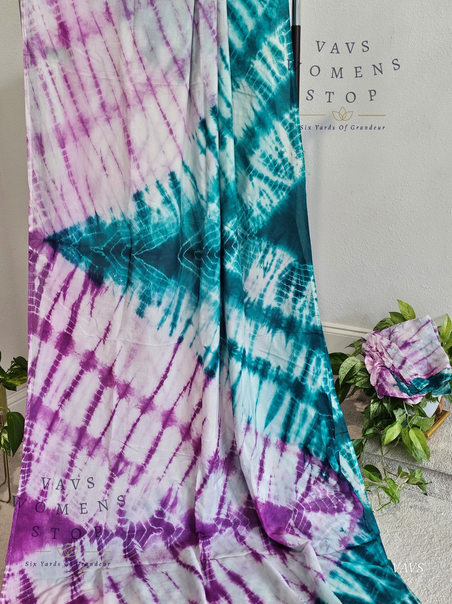 Tie & Dye Shibori Soft Mul Chanderi Silk Cotton Saree with Blouse – Elegant Ethnic & Festive Wear