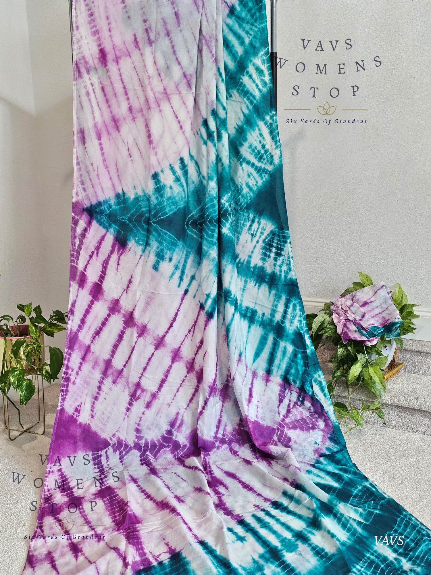 Tie & Dye Shibori Soft Mul Chanderi Silk Cotton Saree with Blouse – Elegant Ethnic & Festive Wear