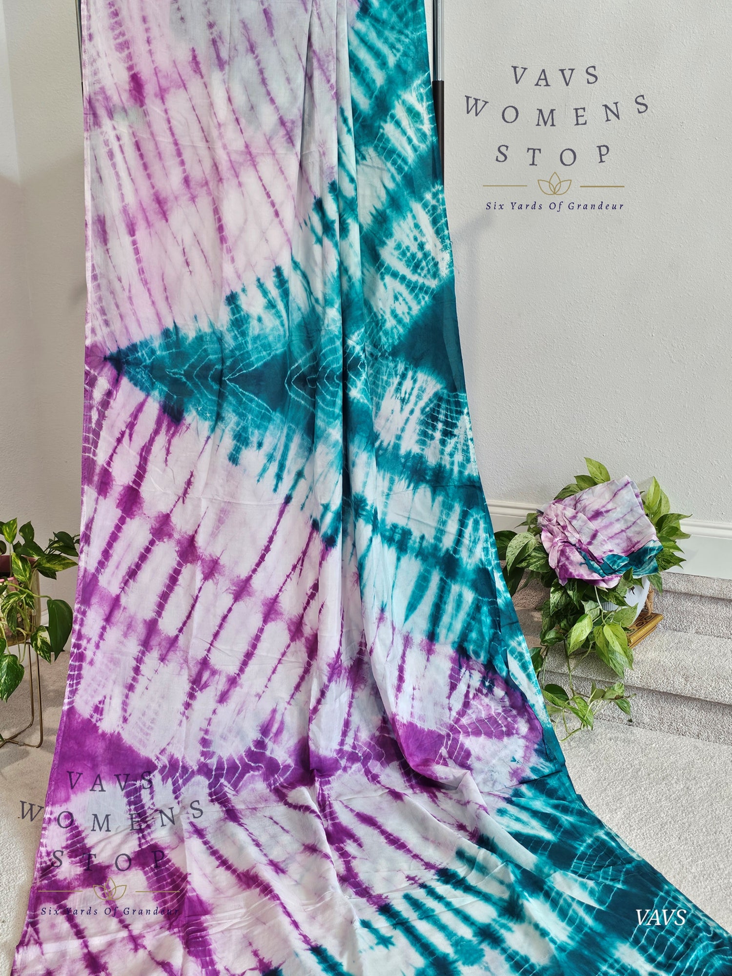 Tie & Dye Shibori Soft Mul Chanderi Silk Cotton Saree with Blouse – Elegant Ethnic & Festive Wear