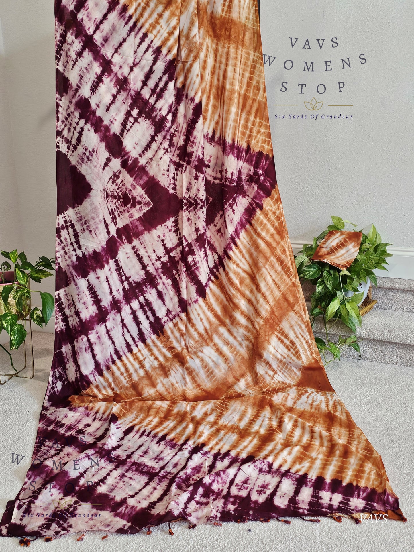 Tie & Dye Shibori Soft Mul Chanderi Silk Cotton Saree with Blouse – Elegant Ethnic & Festive Wear