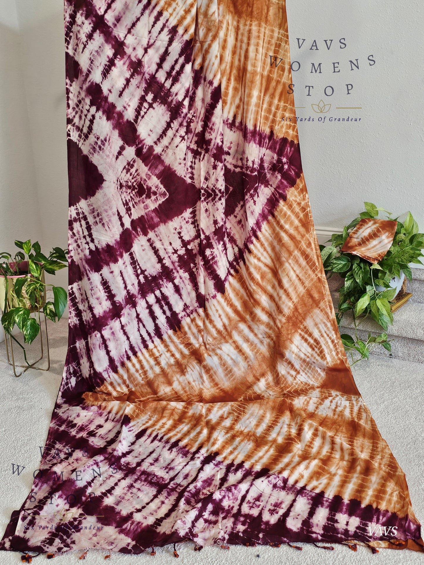 Tie & Dye Shibori Soft Mul Chanderi Silk Cotton Saree with Blouse – Elegant Ethnic & Festive Wear