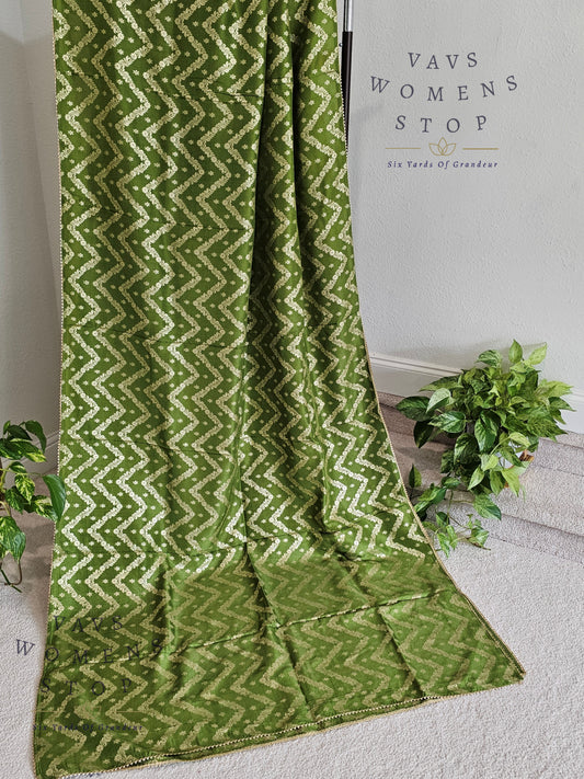 Green Shade Munga Crepe Silk Saree 