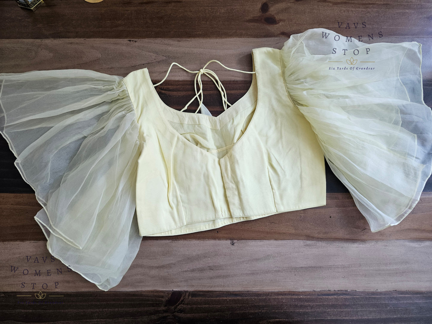 Lemon Yellow Ruffle Sleeves Blouse