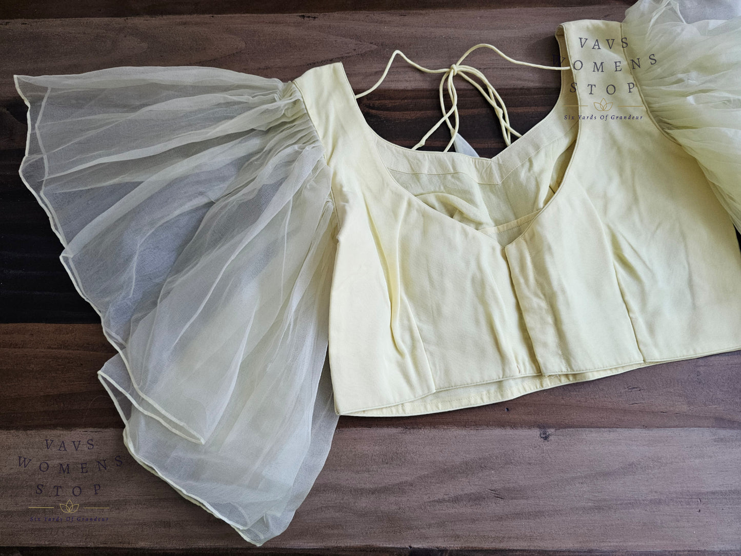 Lemon Yellow Ruffle Sleeves Blouse