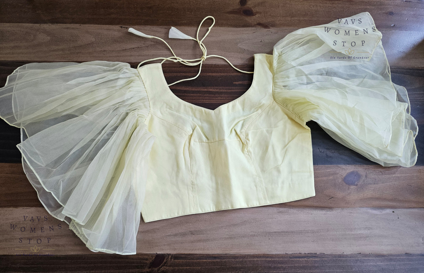 Lemon Yellow Ruffle Sleeves Blouse