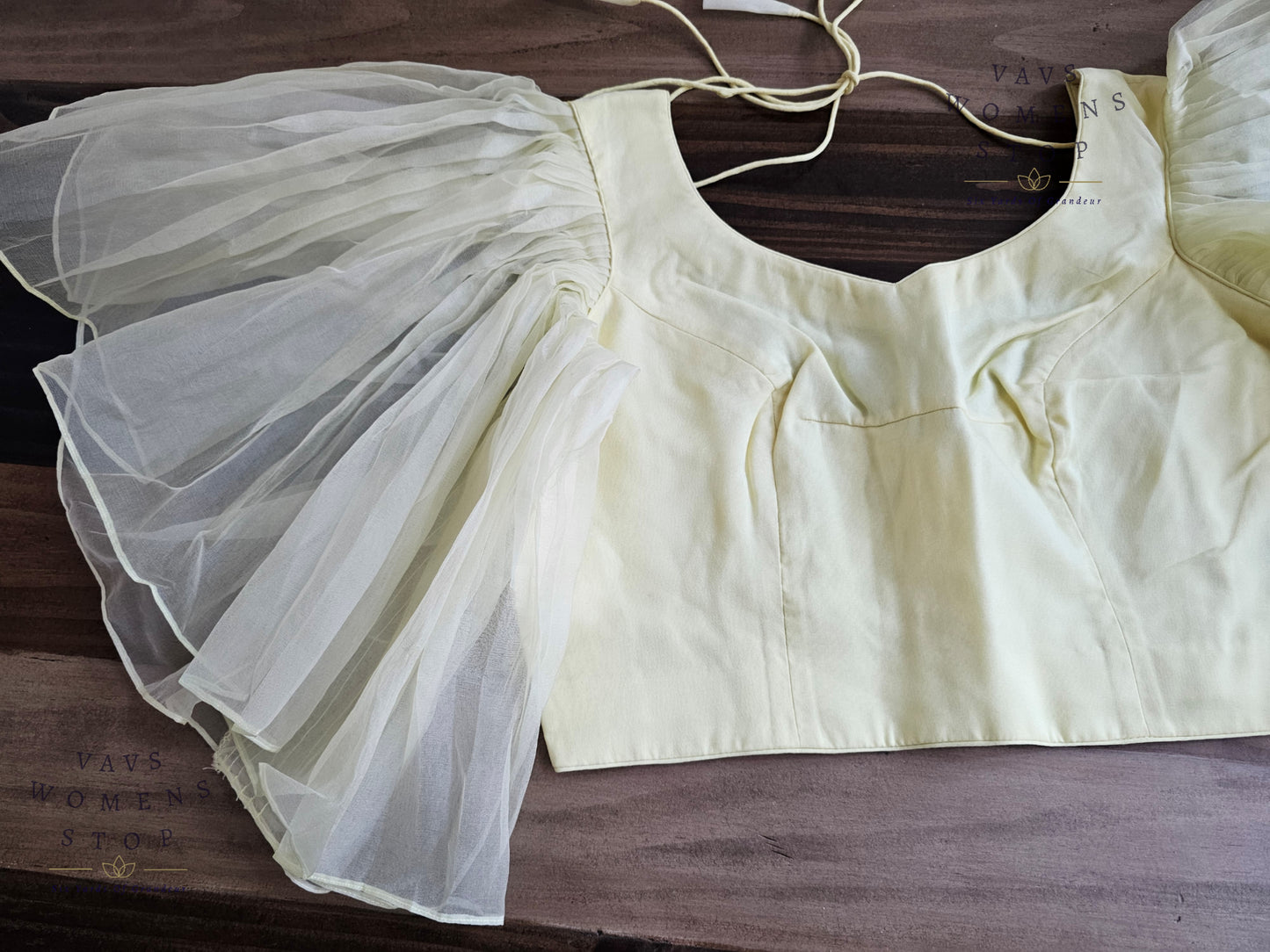 Lemon Yellow Ruffle Sleeves Blouse