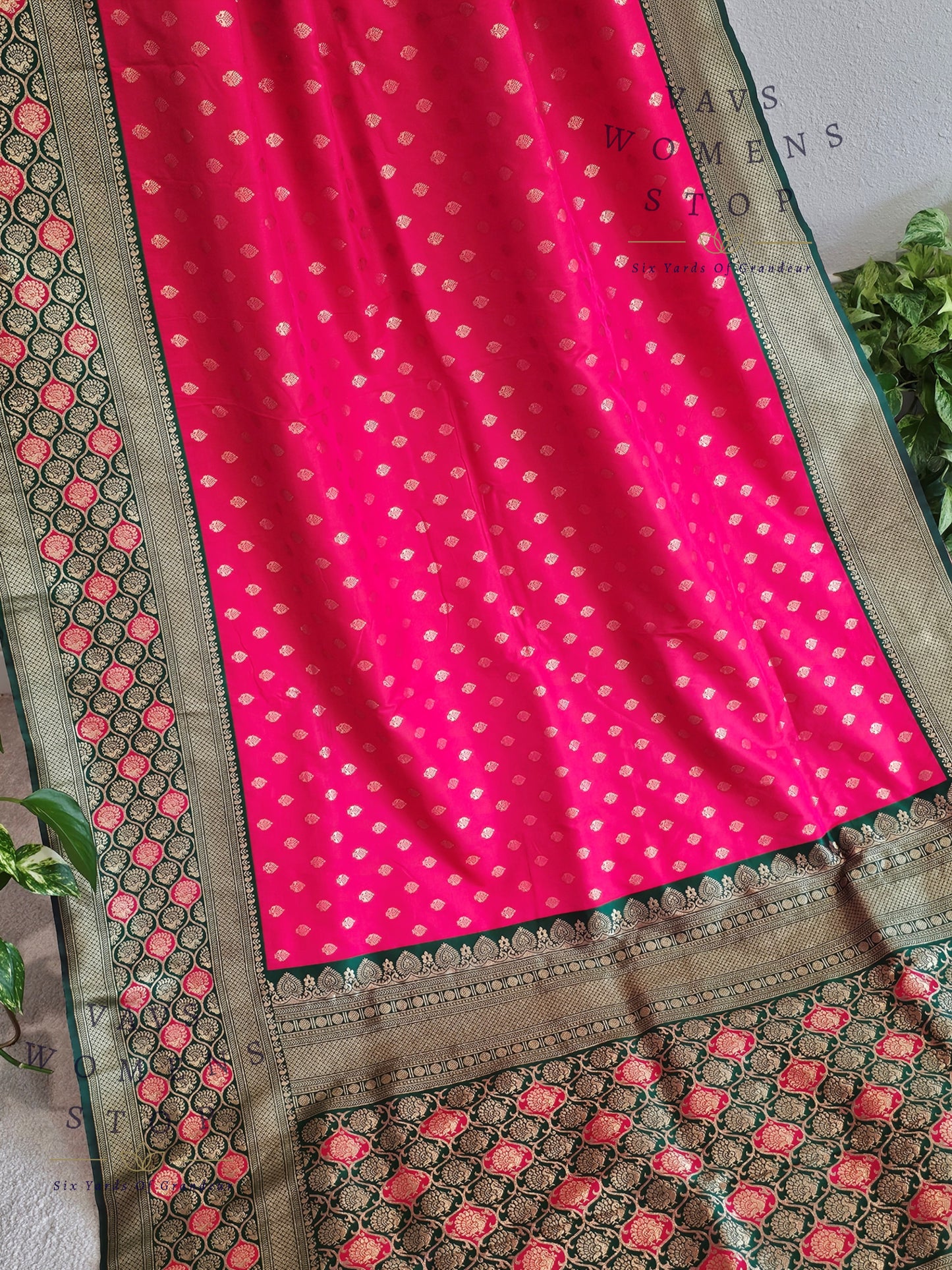 Designer Pink Shade Benarasi Uppada Soft Silk Saree - Blouse