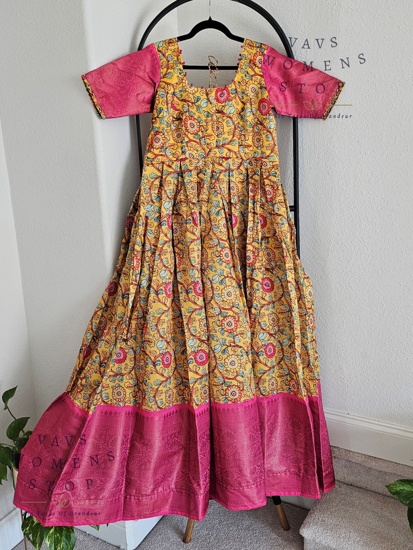 Kalamkari Benarasi Silk Trending Frock
