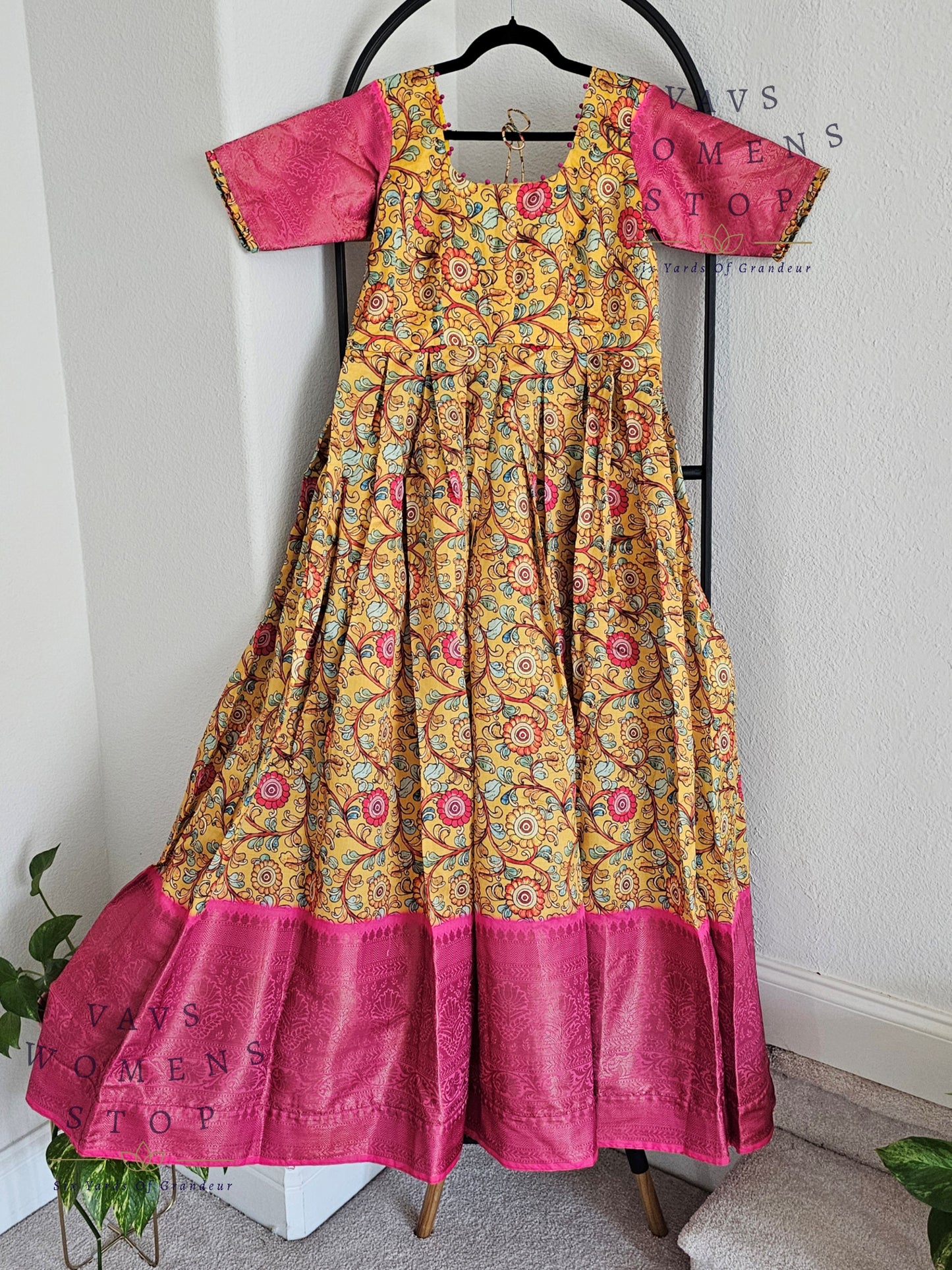 Kalamkari Benarasi Silk Trending Frock