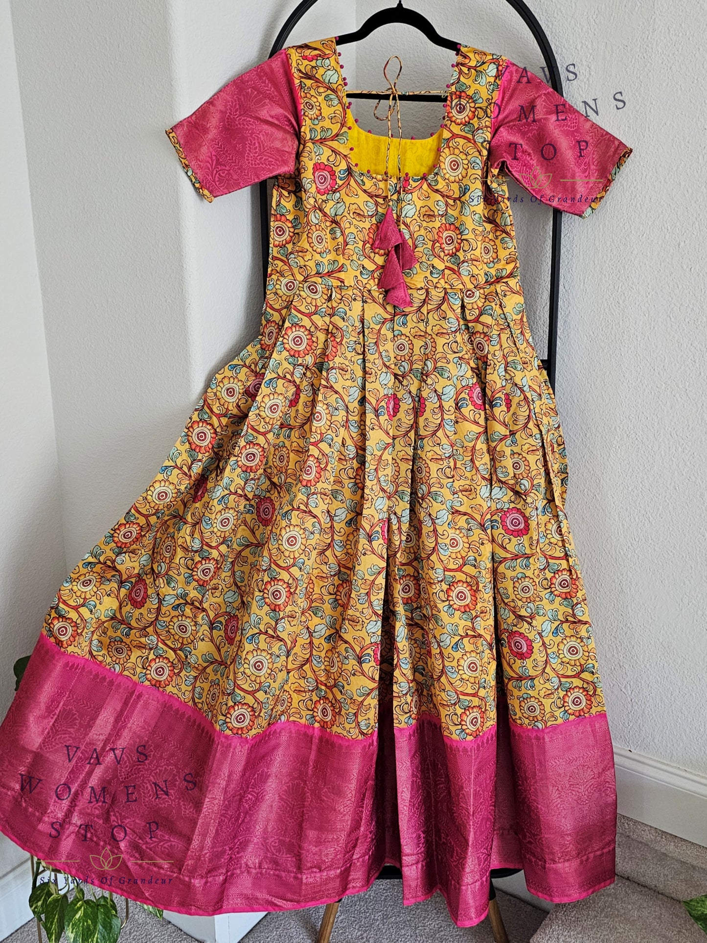 Kalamkari Benarasi Silk Trending Frock
