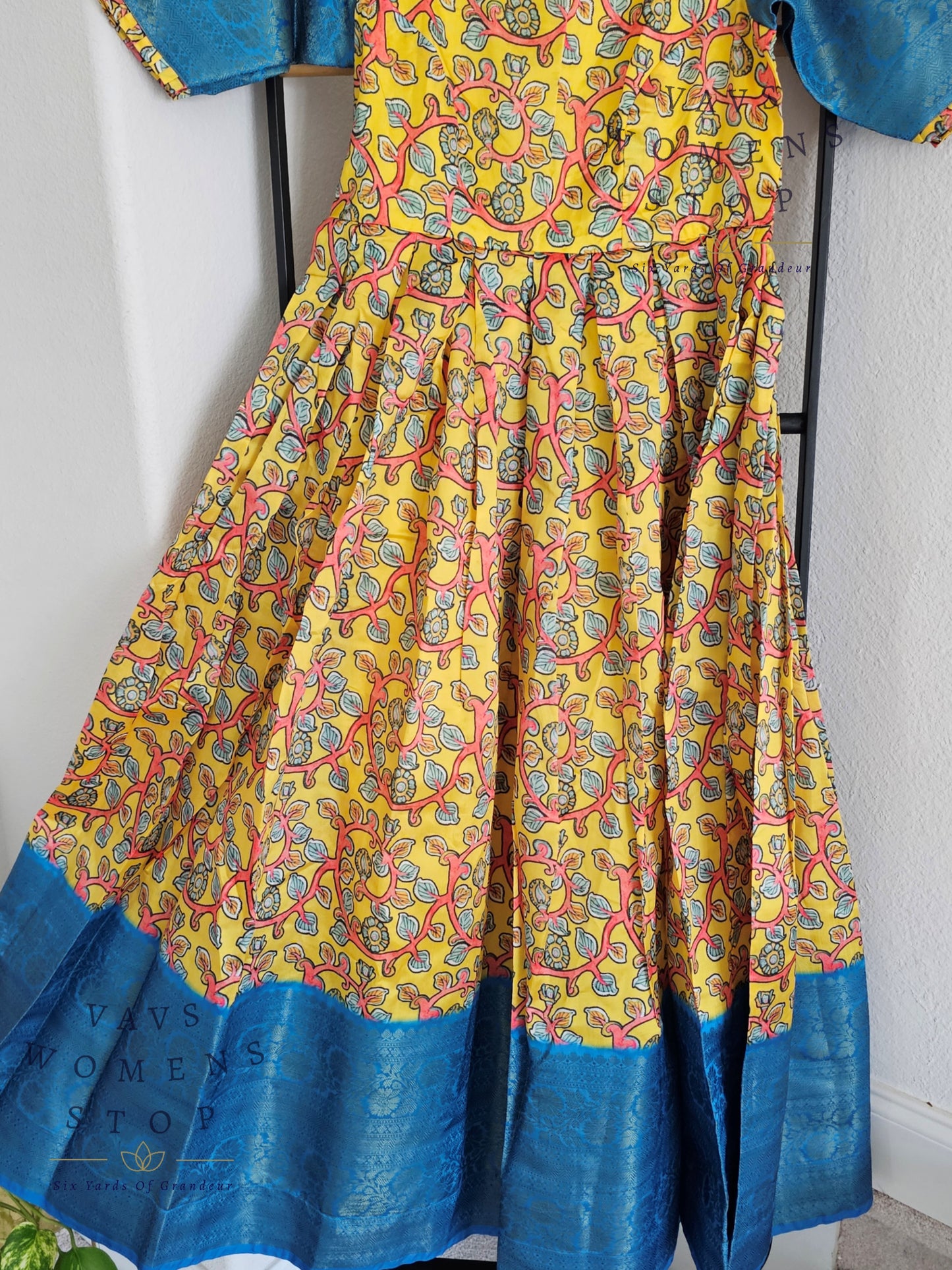 Kalamkari Benarasi Silk Long Frock