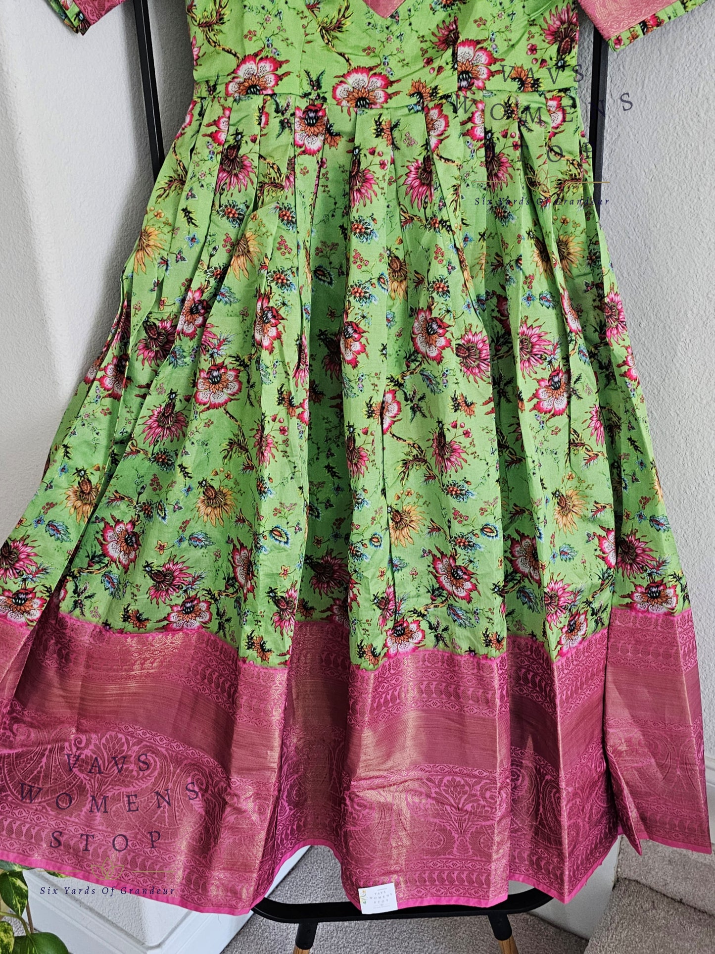 Kalamkari Benarasi Silk Long Frock