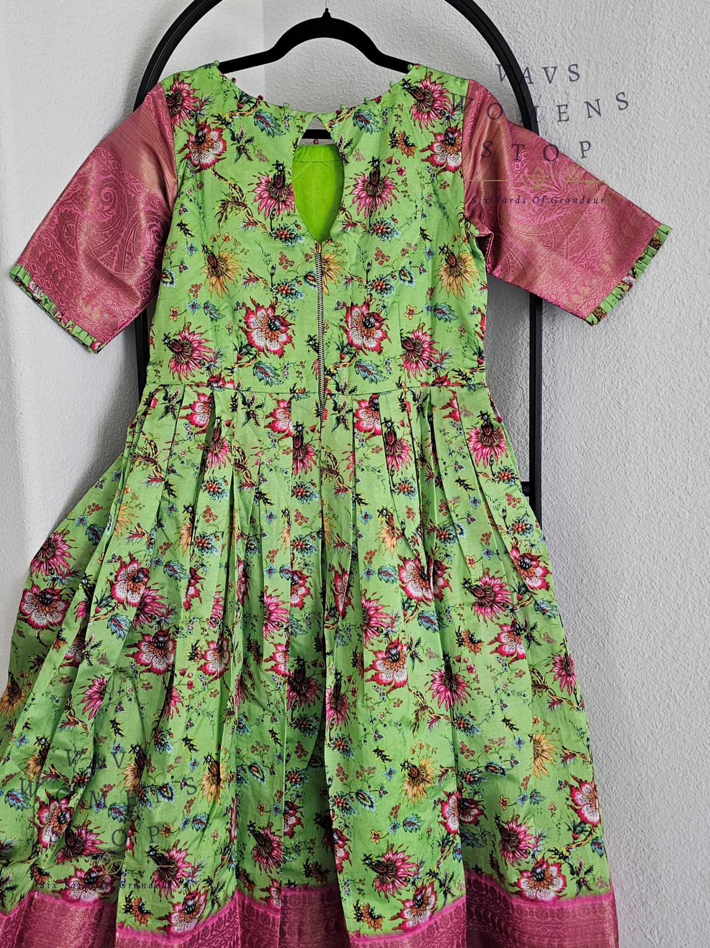 Kalamkari Benarasi Silk Long Frock
