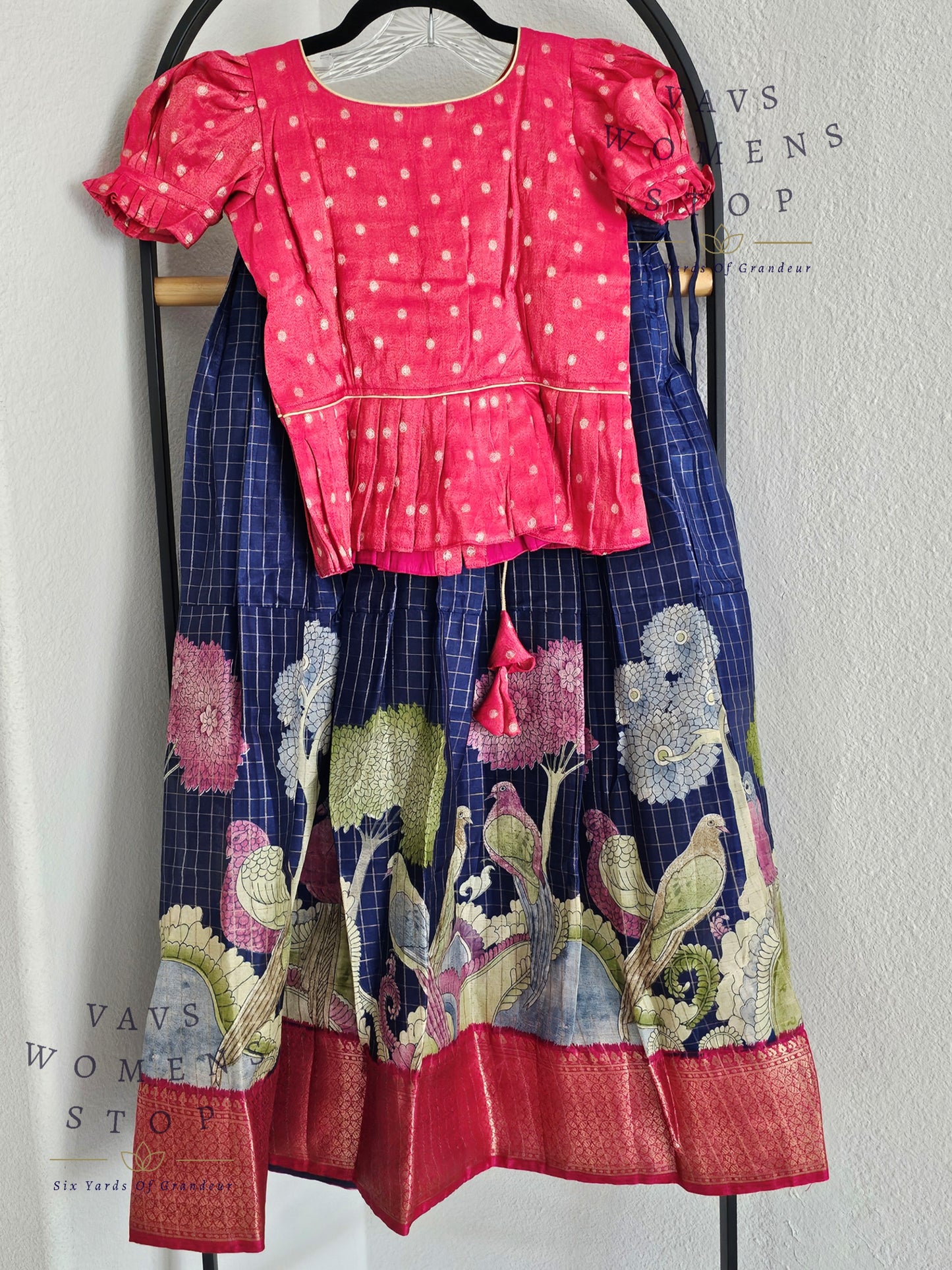 Designer Dola Soft Silk Cotton Langa - Blouse