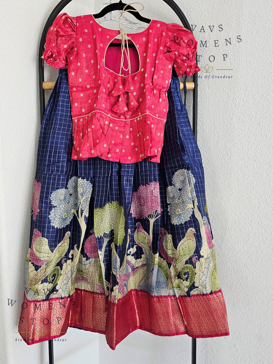 Designer Dola Soft Silk Cotton Langa - Blouse