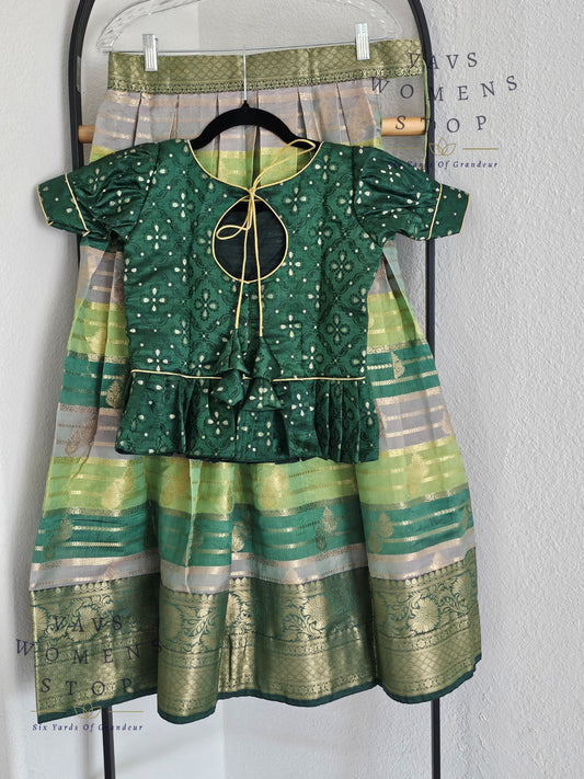 Designer Benarasi Chiniya Lehenga/Langa Blouse